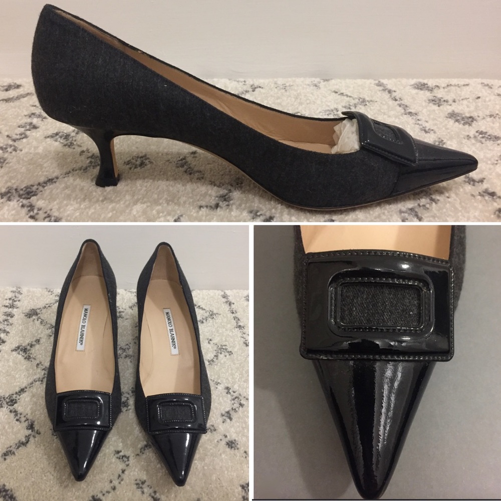 Manolo Blahnik Grey Pumps (including Dust Bag)